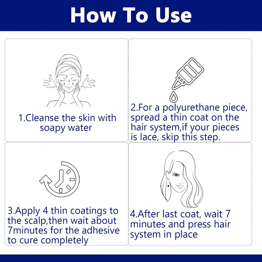 2pcs Wig Glue Strong Hold Lace Glue and Lace Glue Remover Set,Waterproof .securely .Safe Lace Front Wig Glue and Remover