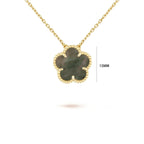 7 colors classic simple five-leaf flower pendant necklace natural stones clover Choker Chain for women party daily wear jewelry