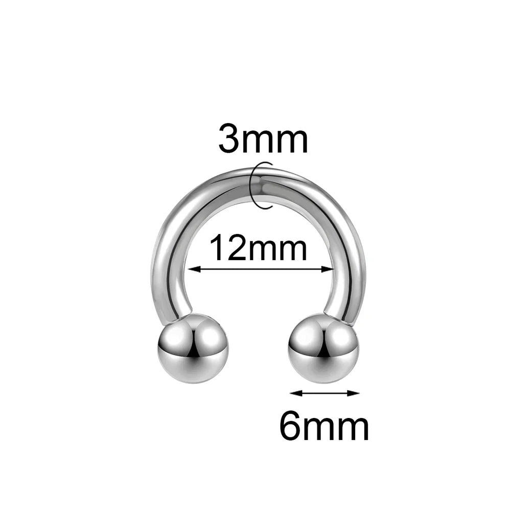 ASTM F136 Titanium PIERC Hinged Segment Hoop Earrings Large size Nose Rings 10G-6G 2.5mm-4mm Seamless Labret Lip Body Piercing