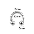 ASTM F136 Titanium PIERC Hinged Segment Hoop Earrings Large size Nose Rings 10G-6G 2.5mm-4mm Seamless Labret Lip Body Piercing