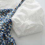 Bear Leader Girls Floral Dresses 2023 Summer New Children's Rustic French Chiffon Floral Fake Two Pieces Halter Dress