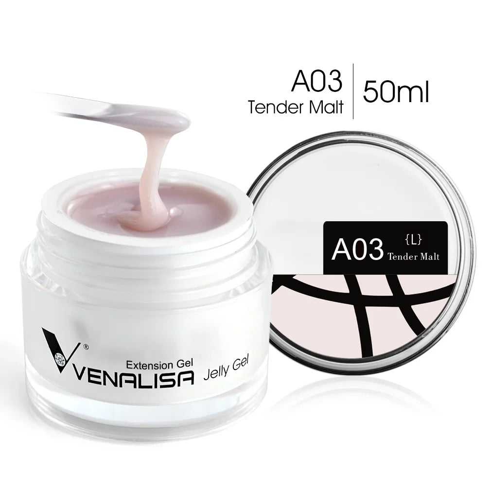 50ml Venalisa Soak off Thick Jelly Gel UV Construction Gel Builder Extend 24 Color Camouflage Milky White Nail Art Hard Nail Gel