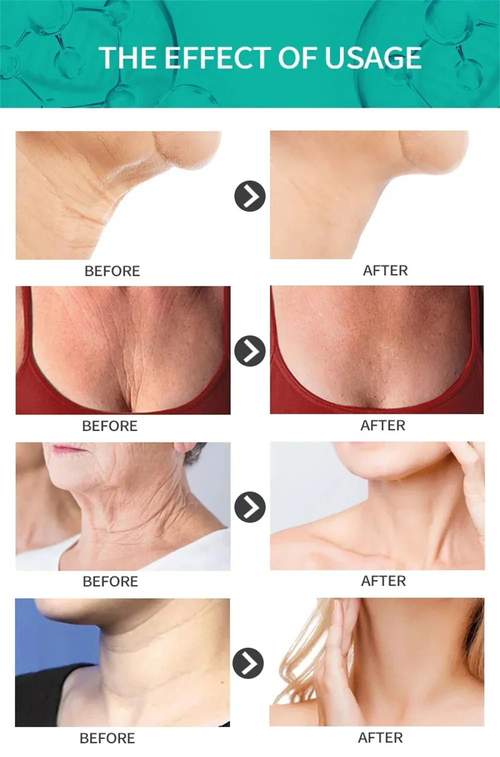 10PCS Collagen Anti Wrinkle Neck Mask Anti Aging Fade Fine Lines Firm Skin Moisturizing Brighten Rejuvenating SkinCare Cosmetics