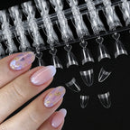 240pcs XS Fake Nails Short Square/Almond False Nail Tips Half Matte Acrylic Square Fingernails DIY For Manicure Extension Tools