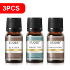 EUQEE 10ML Men's Fragrance Oil For Car Diffuser,Making Candle Leather Forest Pine Coffee Cake Cedarwood Bay Rum 1pcs/3pcs/6pcs