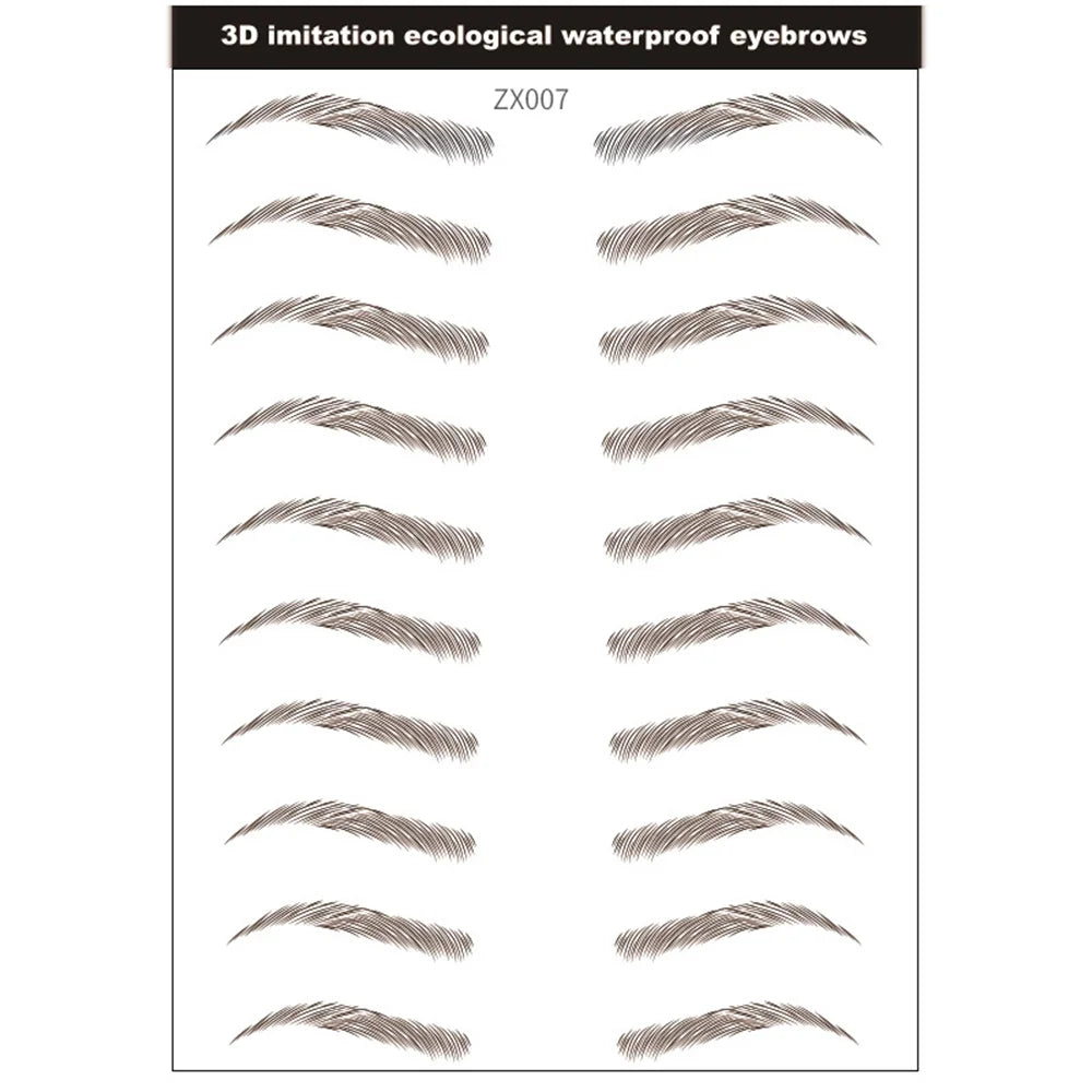 4D Hair-Like Eyebrow Stickers Waterproof Eyebrow Tattoo Water Transfer Eye Brow Enhancer Long Lasting Korean Cosmetics