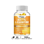 Acetyl-L-Carnitine Capsules 1500 Mg - Supports Natural Energy Production, Supports Memory and Concentration Supplement