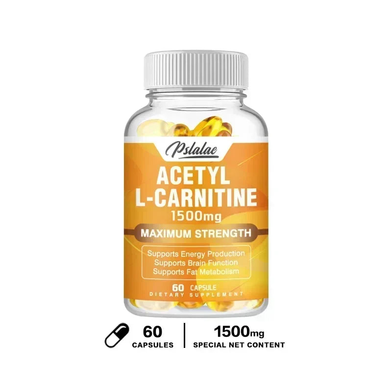 Acetyl-L-Carnitine Capsules 1500 Mg - Supports Natural Energy Production, Supports Memory and Concentration Supplement