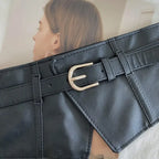 Belt for Women's Fashion with Dress and Coat Design Elastic Waistband Black Versatile Wide Belt Designer Belt