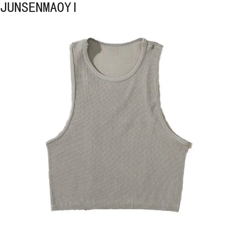 DIY Print Customize Sleeveless Vest Women's Summer High Waist Short Crop Top Fitness Running Yoga Clothes Slim Fast Dry Clothes