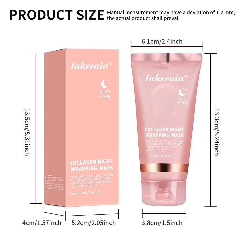 Collagen Peel-off Mask Moisturizing Deep Cleansing Anti Wrinkle Face Skin Care Masks Hydrating Overnight Collagen Mask Cream.