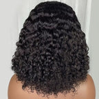 250% Density Malaysian Curly Short Human Hair Pre Plucked BOB Wig 13x4 HD Lace Front Wig Human Hair Deep Wave Lace Frontal Wig