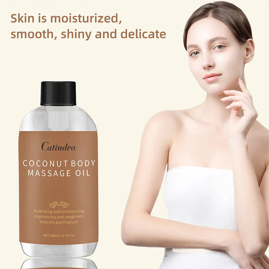 Catindra Body Smooths Skin Coconut Massage Oil Replenish Collagen Skin Tightening Moisturizing Firming Body Cleansing Essence