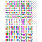 280pcs  Alloy Hair Accessories Set, Elegant BOHO Style, Hollow Beaded Designs, Round Shape, Solid Color Hair Jewelry