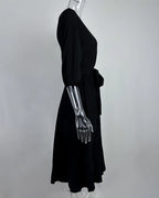 Elegant Women's Spring/Summer Fashion Green Diagonal Neck Middle Sleeve Casual Dress Women's Casual Retro Long Dress s-3XL