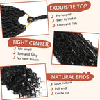 14/18/24 Inch Goddess Box Braids Crochet Hair Pre Looped Boho Crochet Box Braids With Curly Ends Synthetic Hair