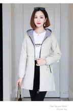 Double-Sided Trench Coat Women 2023New Fashion Spring Autumn Clothes Hooded Mid-Length Windbreakers Female Outerwear Casual Tops