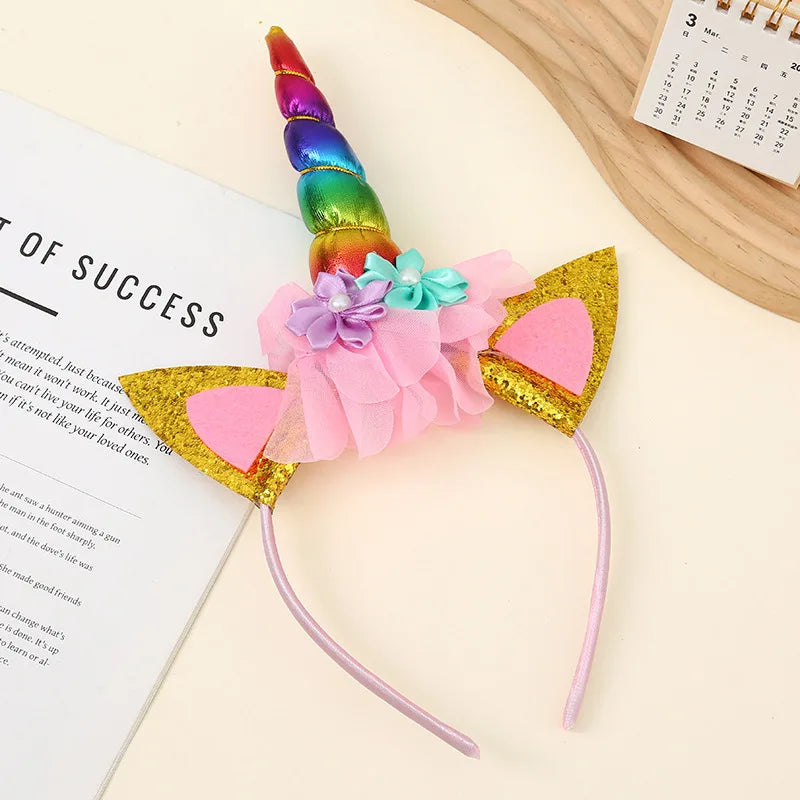 1pc New Unicorn Hairband for Children's Festival Party Headband Stage Performance Headpiece Accessories