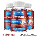 Astaxanthin 24mg - with Ashwagandha, Grape Seed Oil Extract - for Joint, Brain, Immune and Heart Support Diet