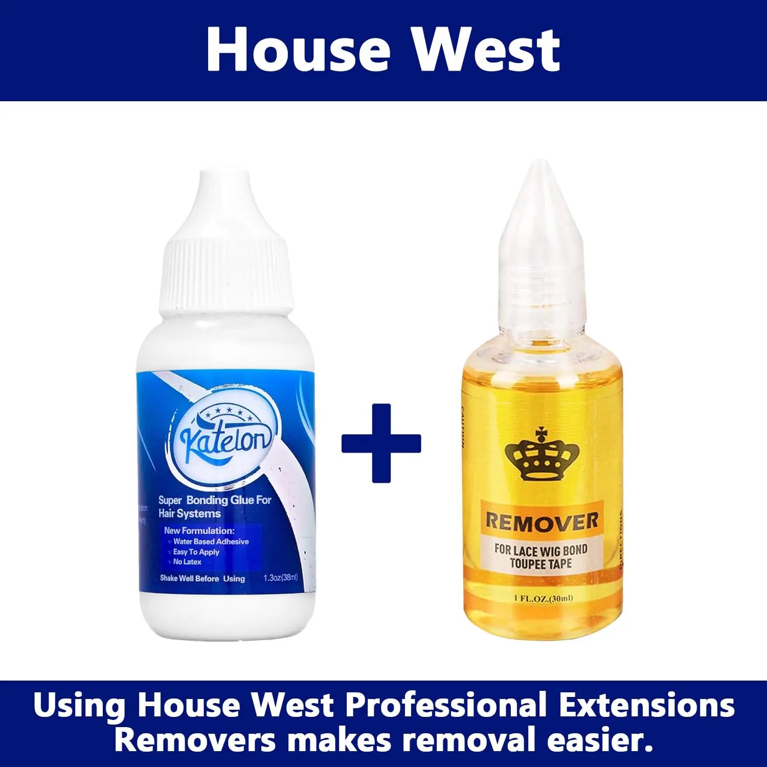 2pcs Wig Glue Strong Hold Lace Glue and Lace Glue Remover Set,Waterproof .securely .Safe Lace Front Wig Glue and Remover