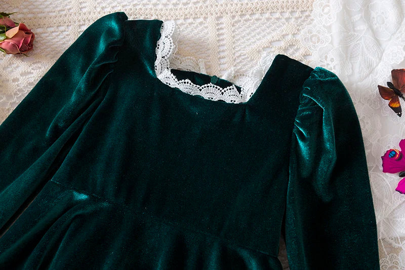 2025 Red Christmas Dress for Baby Girls Winter Long Sleeve Mesh Dresses for 3-8Yrs Kid Star Sequin Birthday Party Princess Dress