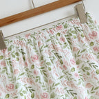 2025 Japanese Summer New Women's Pajama Set 100% Cotton Crepe Cloth Ladies Suspender+Shorts Two Piece Home Furnishing Set