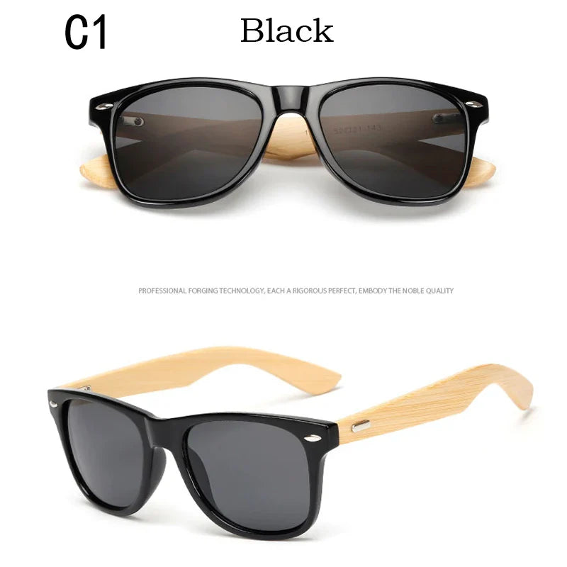 16 color Bamboo Sunglasses Men Wooden Sunglasses Women Brand Designer Mirror Original Wood Sun Glasses retro de sol masculino