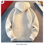 Classic Men's Knitted Sweater Cardigan Hooded Jackets Casual Streetwear Full Zip Cardigans Jackets Coat