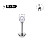 ASTM F136 Titanium 16G Bowl shaped Pearl Earring Helix Tragus Cartilage Stud Earlobe Lip Piercing Jewelry