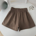 Casual White Women's Shorts 2024 New Summer Thin High-waisted Slimming A- line Wide-legged Hot Pants Petite Size