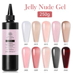 BORN PRETTY 250g Translucent Jelly Red Nude Gel Nail Polish Winter Autumn Manicure Soak Off UV LED Nail Art Gel Christmas Red