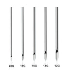 100/50/5pcs Disposable Piercing Needles 12G 14G 16G 18G 20G Ear Nose Navel Nipple Sterile Piercing Needle Permanent Makeup Tools