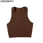 DIY Print Customize Sleeveless Vest Women's Summer High Waist Short Crop Top Fitness Running Yoga Clothes Slim Fast Dry Clothes