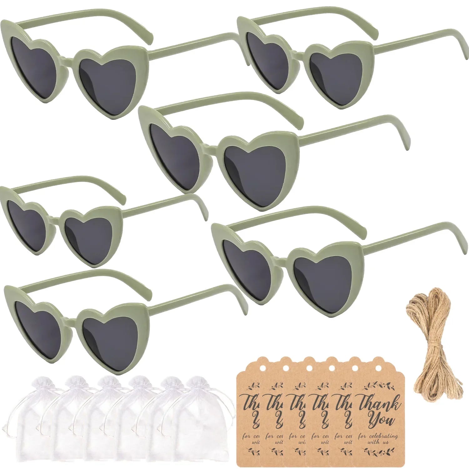 12-60Pcs Wedding Bridal Heart Shaped Sunglasses Party Favors Gift for Guests Bachelorette Hen Party Glasses Bridal Shower Decor