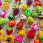 10pcs/lot Children's Cartoon Rings Candy Flower Animal Bow Shape Ring Set Mix Finger Jewellery Rings Kid Girls Toys Anillo