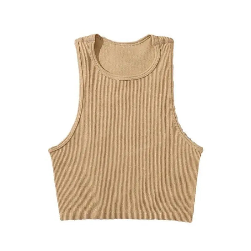 DIY Print Customize Sleeveless Vest Women's Summer High Waist Short Crop Top Fitness Running Yoga Clothes Slim Fast Dry Clothes