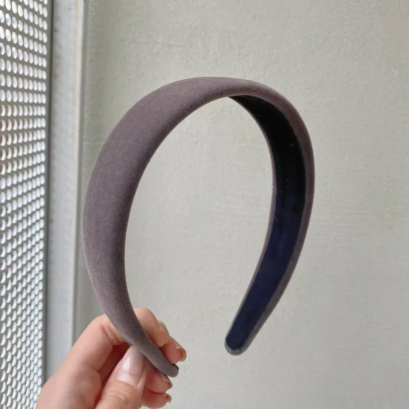 Autumn Winter Soft Velvet Cloth Sponge Padded Hairbands for Women Girls Casual Shopping Face Washing Dress Up Hair Accessories