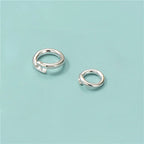 2pcs Authentic Real 925 Sterling Silver Open Jump Rings O Ring Connector for DIY Bracelet Necklace Earring Jewelry Craft Making