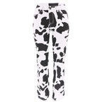 Cow Print High Waist Straight Jeans Women New Comfortable Casual Denim Pants Female Four Seasons Trousers 2024 Trend Streetwear