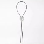 2024 New ZAA Cowboy Style Badge Necklace, Geometric Engraved Rose Adjustable Necklace, Party and Banquet Jewelry