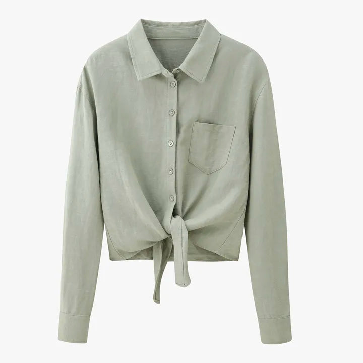 AS 2025 spring summer linen shirt + dress collection high quality print linen and knitting cardigan woman outfit