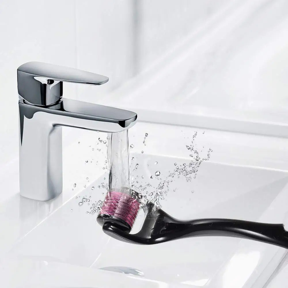 Derma Roller for Skin, Hair & Beard â€?Women and Men Titanium Microneedling Roller for Face & Scalp, Safe & Easy to Use 0.25mm