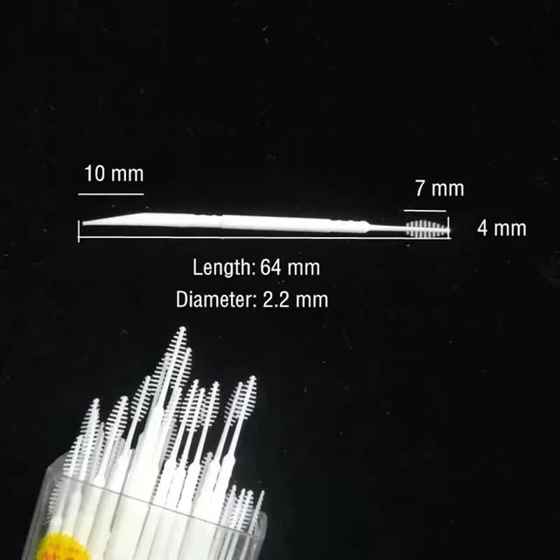 300 Pcs Double-ended Fish Bone Shaped Disposable Plastic Toothpick ,Dental Floss,Interdental Brush