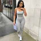 Dulzura Solid Bodycon Strap Jumpsuit For Women Bodycon Sexy Streetwear Fall Winter Skinny Rompers Sportswear Wholesale Items