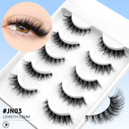 GROINNEYA Cat Eye Lashes Natural Fluffy False Lashes With Winged Ends For Extended Natural Look Soft Clear Stem Lashes Makeup