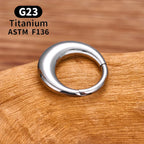 ASTM F136 Titanium 16G Moon Septum Hoop Ring Anodizing Hinged Segment Nose Clicker Tragus Helix Daith Earring Piercing Jewelry