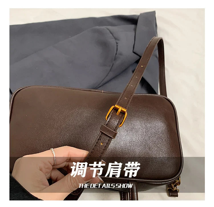2025 new high-end luxury designer Boston handbag female niche retro fashion all-match pillow bag shoulder messenger bag trend