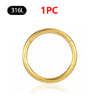 1/10Pc Stainless Steel Nose Ring CZ 16G Hinged Septum Clicker Segment Ear Tragus Cartilage Daith Lip Nose Body Piercing Jewelry