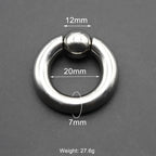 1Pc Large Gauges Stainless Steel CAPTIVE SPRING BEAD RING for Septum Piercing BCR Nose Ring Hoop Expander Earlobe Earrings 00G
