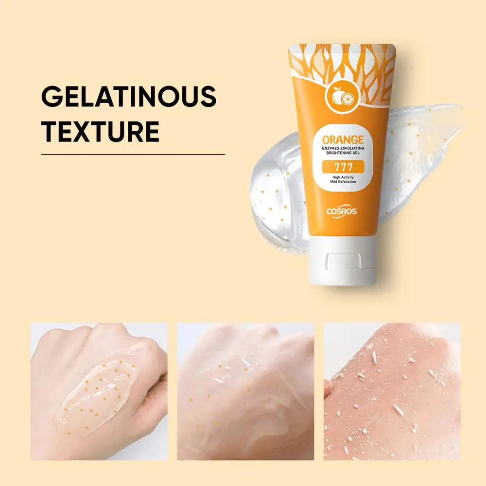 50g Orange Exfoliating gel for facial body scrub skin cleaning Gentle Orange Facial Scrub Body Cleansing Gel Dead Skin Remover